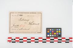 Etikett zu Bronzebuckelarmreif (NHMW-PRAE-025664)